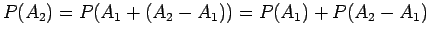 $P(_2) = P(_1 + (_2 - _1)) = P(_1) + P(_2 - _1)$