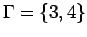 $\Gamma=\{3,4\}$