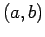 $(a,b)$