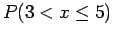 $P(3 < x \leq 5)$