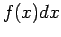 $f(x)dx$