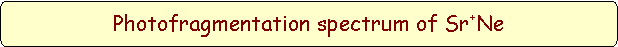 Flowchart: Alternate Process: Photofragmentation spectrum of Sr+Ne
